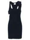Courrèges 90's Cut-out Detailed Ribbed Mini Dress In Black