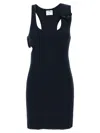 Courrèges Courreges Black Cotton Mini Dress In Blue