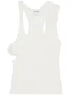 Courrèges Double Bucket Tank Top In White
