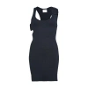 Courrèges Courreges Black Cotton Mini Dress In Navy