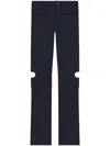 Courrèges Double-buckle Trousers In Blue