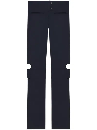 Courrèges Double-buckle Trousers In Blue