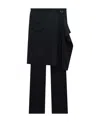 Shop Courrèges Double-decker Casual Pants In Black