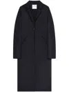 Courrèges Double-face Wool Cocoon Coat In Schwarz