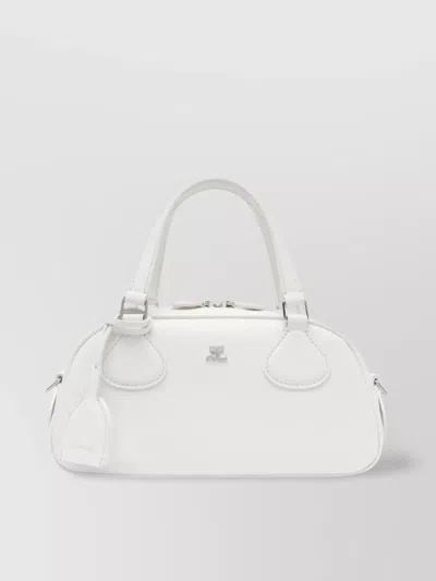 Courrèges Double Handle Detachable Strap Bowling Bag