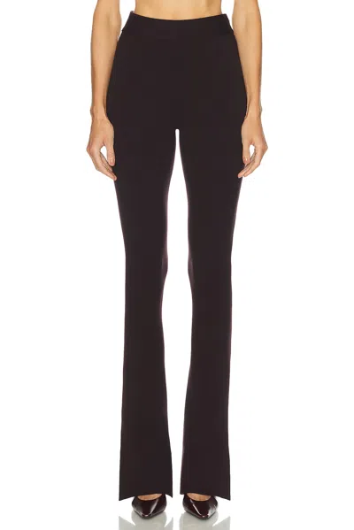 Courrèges Double Hem Interlock Pant In Burgundy