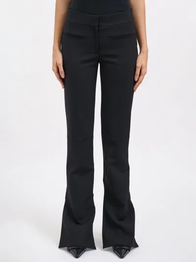 Courrèges Courregès Double Hem Polywool Trousers In Blue