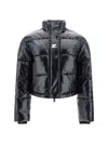 Courrèges Courreges Women Short Vinyl Down Jacket In Black