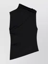 Courrèges Asymmetric Sleeveless Fitted Stretch Top