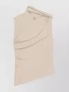Courrèges Draped Asymmetric Sleeveless Top