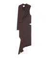 Courrèges Asymmetric Cotton Jersey Dress In Black