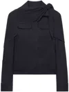 Courrèges Trucker-jacke Aus Denim In Schwarz
