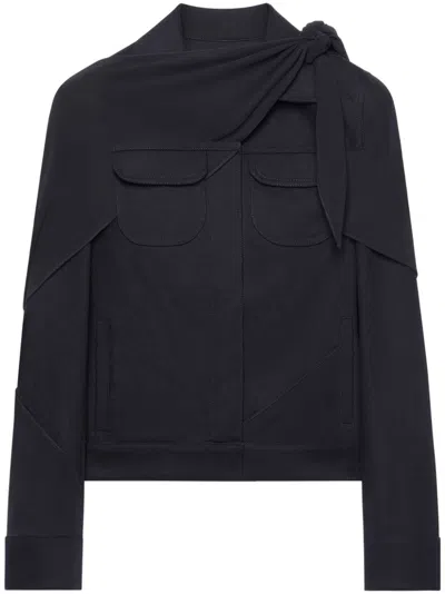Courrèges Trucker-jacke Aus Denim In Schwarz