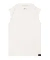 Courrèges Draped-detail Cotton Tank Top In White