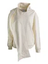 Courrèges Draped Hoodie In White
