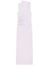 Courrèges Draped Maxi Dress In Pink