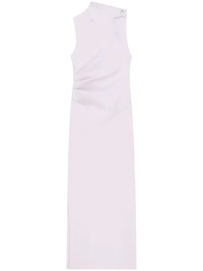 Courrèges Draped Maxi Dress In Light Pink