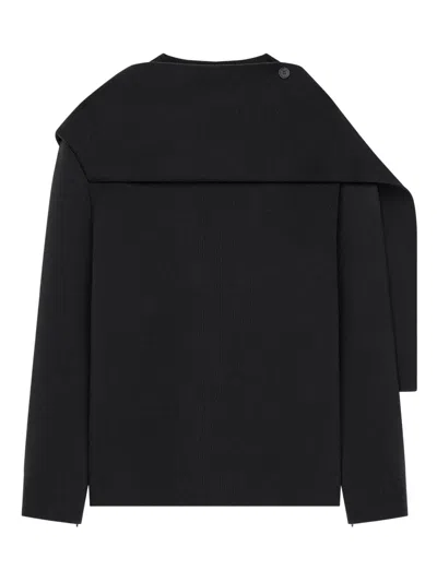 Courrèges Draped Wool Sweater In Animal Print