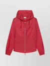 COURRÈGES DRAWSTRING ACCENTS HOODED WINDBREAKER