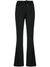 Courrèges Drawstring Bootcut Track Pants In Black