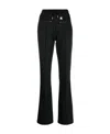 Courrèges Stylish Logo-embellished Flared Trousers For Women In Black