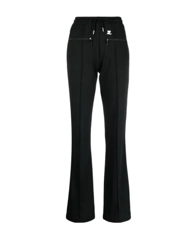 COURRÈGES COURRÈGES DRAWSTRING PLEATED BOOTCUT PANTS