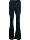 Courrèges Seam-detailing Flared Track Pants In Blau