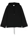 Courrèges Drawstring Hoodie In Black