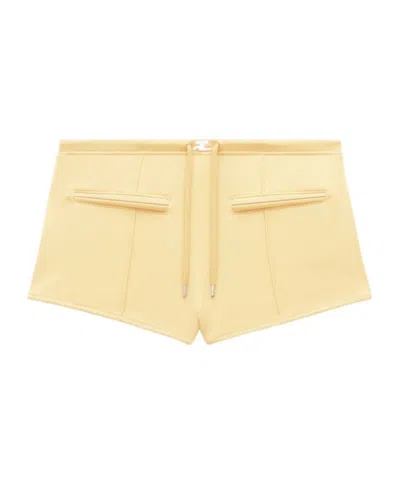 Courrèges Drawstring Shorts In Nude