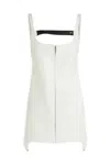 Courrèges Short Dress With Square Neckline And Strap Detail In 0001
