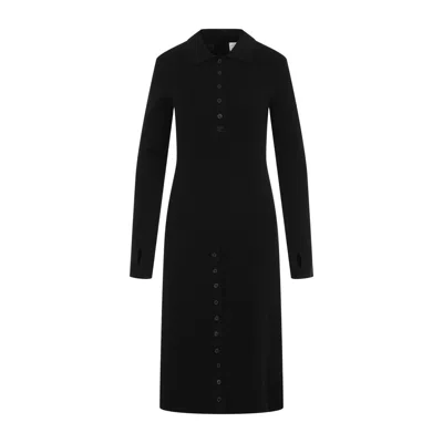 Courrèges Dress With Logo In Black