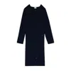 Courrèges Long-sleeve Knitted Midi Dress In 9999
