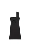 Courrèges Mini Dress With Cut-out And Button Accents In Black