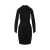 Courrèges Courreges Circle Rib Mini Dress Women In Black