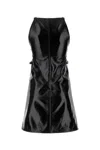 Courrèges Slash Buckle Sleeveless Minidress In Black