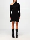 Courrèges Twisted Knitted Dress In Black