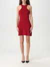 Courrèges Flared Racerback Sleeveless Dress In Red