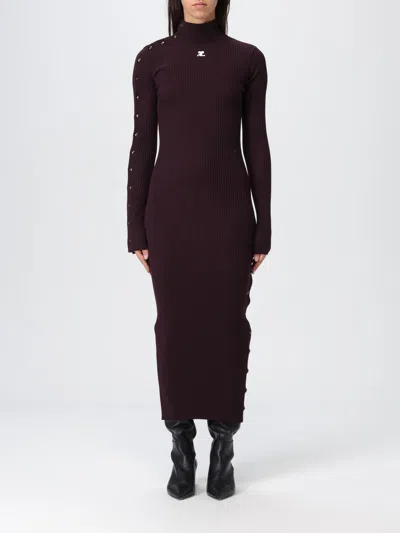 COURRÈGES DRESS COURRÈGES WOMAN COLOR VIOLET,H33928019