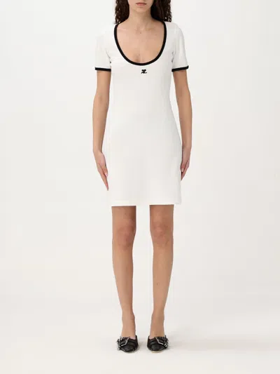 COURRÈGES DRESS COURRÈGES WOMAN COLOR WHITE,G77949001