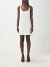 Courrèges Ribbed Jersey Mini Dress In White