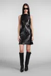 Courrèges Multi Sangle Vinile Dress In Black