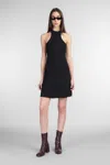 Courrèges Dress In Black Viscose In Black