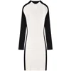 Courrèges Contrast-frame Ribbed-knit Mini Dress In Multicolor