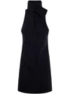 Courrèges Dress Scarf Mockneck By Courreges In Black