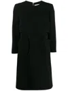 Courrèges Shift Mini Dress In Black