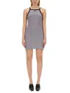 Courrèges Racerback Mini Dress With Contrasting Straps And Logo Detail