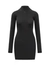 Courrèges Dress With Logo In Black