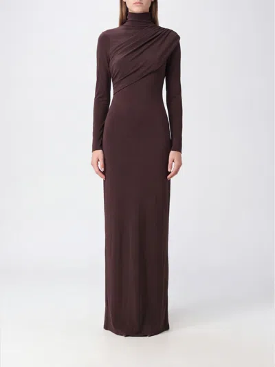 Courrèges Dress Woman Color Red In Brown