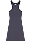 Courrèges Courreges Steel Blue Sleeveless Racerback Dress In Grey