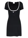Courrèges Signature Contrast T-shirt In Black